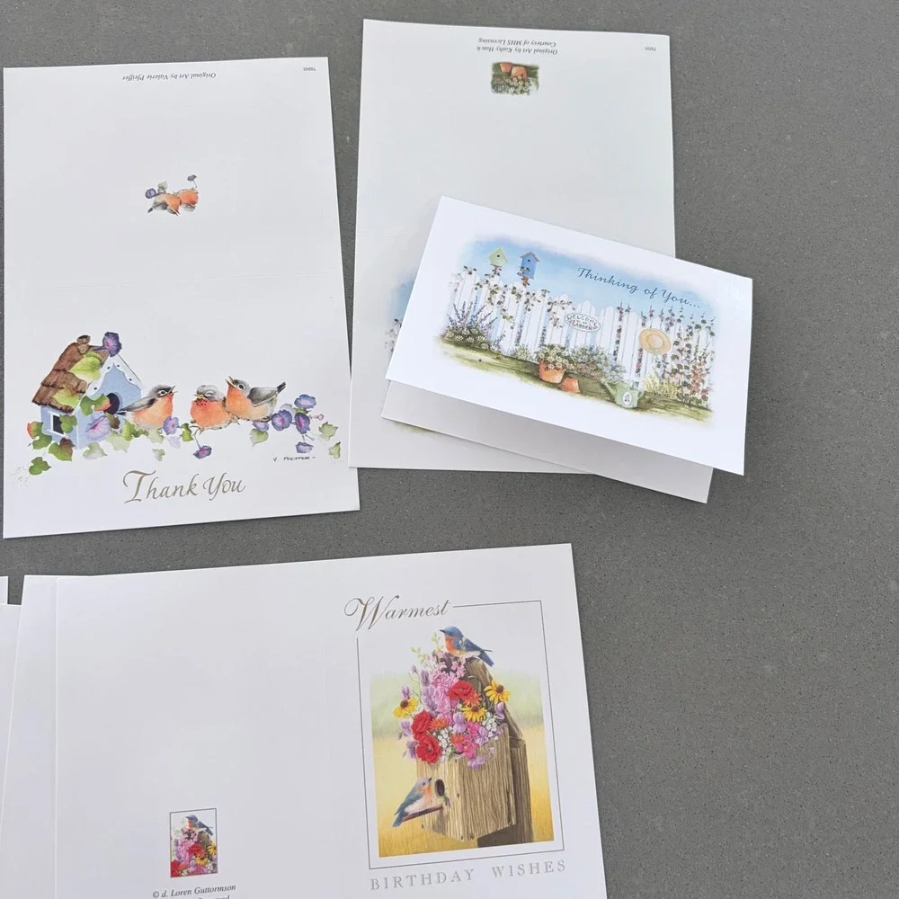 Vintage Style Greeting Card Lot Assorted Occasions Nature Floral Bird 36 Count